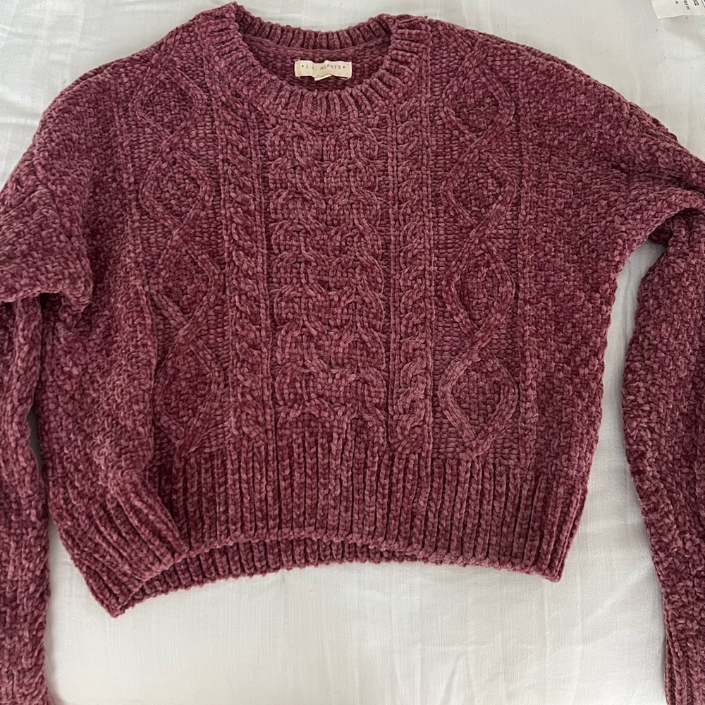 PacSun Maroon Cropped Sweater